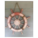 nautical ship wheel wall hanging sign