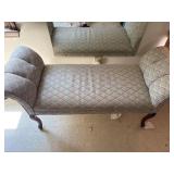 Wooden upholstered bench