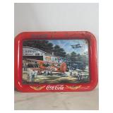 Vintage 1998 Coca-Cola metal serving tray
