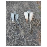 Steel boat anchors lot