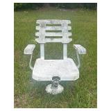 white Todd Gloucester boat captain's helm chair
