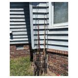 Lot of 9 fishing poles