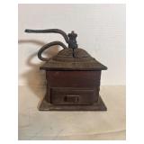 Antique cast iron coffee grinder