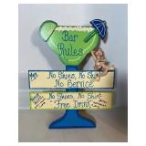Mancave themed sign & old man figurine