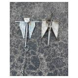 2 Steel boat anchors