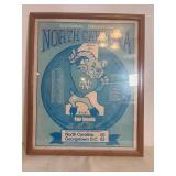 framed poster commemorates the 1981-82 North Carol