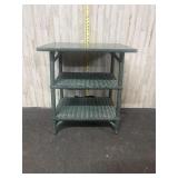3 shelf whicker side table