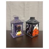 Pair of Halloween lanterns