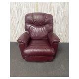Red leather recliner