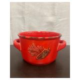 Teleflora oven-to-table crimson ceramic crock bowl
