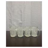 Set of vintage Anchor Hocking Wexford pattern beer