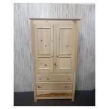 unfinished pine armoire