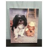 Large dog photograph on canvas