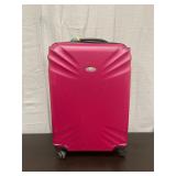 ETCO Travel hardside suitcase with bright fuchsia