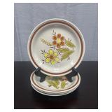 vintage Japanese stoneware salad plates from the A