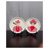 Pair of Cute handmade plates