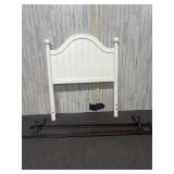 Twin sized wooden headboard