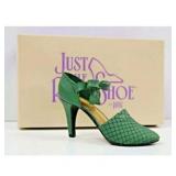 Just the Right Shoe Green Heel Sumptuous Quilt 250