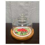 vintage Hickory Farms teak cheese board features a