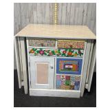 whimsical hand-painted cabinet