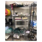 Microwave & glasses shelf lot