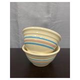 Set of vintage oven-proof stoneware bowls