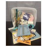 Box of sewing accessories