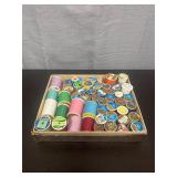 Box of sewing threads