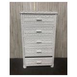 White wicker chest