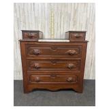Victorian walnut chest dresser