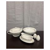 Danisco Teahouse Rose serving platter, plates, & c