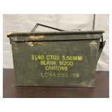 vintage US military metal ammunition box