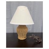 Small wicker lamp & shade