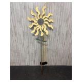 Decorative metal sunflower garden stake