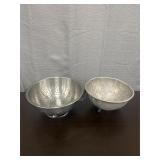 Vintage metal colanders