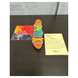 Just The Right Shoe Cork Wedge, Tangerine Carlton