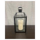 black Richland Contemporary Metal Lantern in a mod
