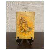 Praying hands plaque