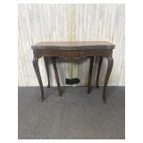 vintage mahogany flip-top table