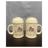 vintage Heartland International Stoneware salt and