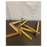 Vintage folding rulers set