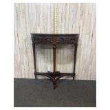 antique demilune console table