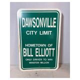 vintage 1995 metal sign 'bill elliott'