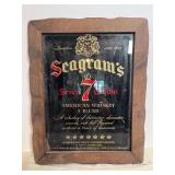 vintage Seagram's Seven Crown Whiskey bar mirror s