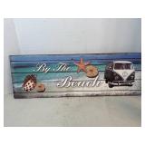 coastal 'by the beach' wall sign