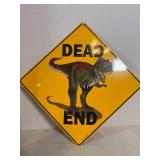 Dinosaur Dead End warning sign