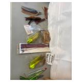 Lot of plastic fishing lures