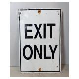 Exit only road sign