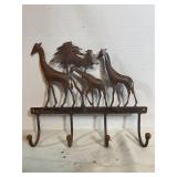 Vintage metal wall hook hanger