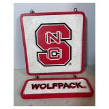 North Carolina State University hanging sign